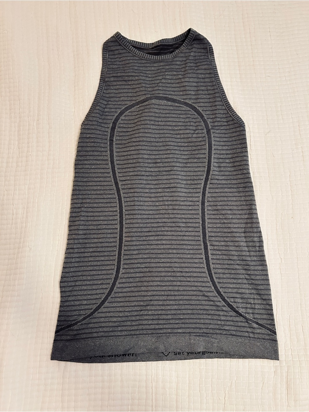 Lululemon Run: Swiftly Tech Grey High-Neck Racerback Tank Top